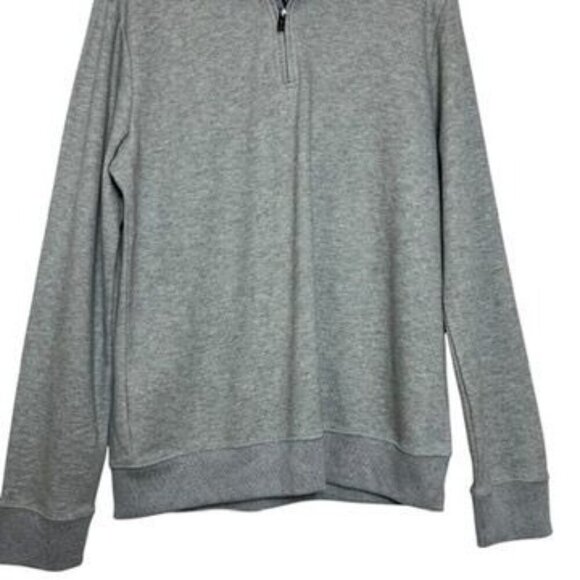 NWT Chaps Grey Pullover Collared Shirt Quarter Zip Long Sleeve Men's Size M - Picture 3 of 12